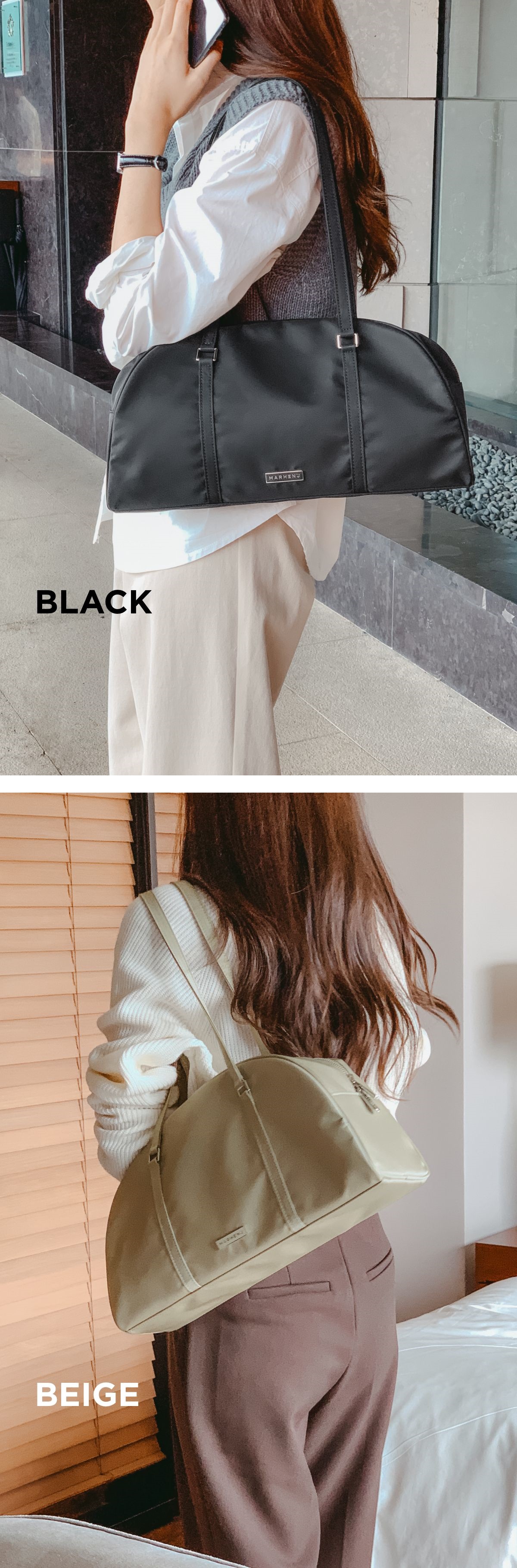 ALICE NYLON DAILY SHOULDER BAG - 2 COLORS